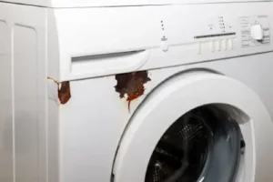 old rusted washer in need of pick-up and hauling in Portland OR